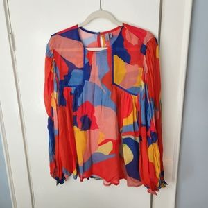 Bl^nk London Miranda blouse from Anthroplogie.  Size L.